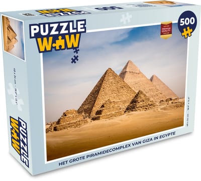 Puzzel Het grote Piramidecomplex van Giza in Egypte - Legpuzzel - Puzzel 500 stukjes