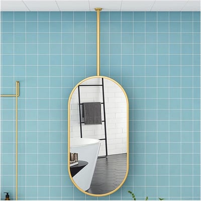 Wandspiegel - Make-up spiegel - Schoonheidsroutine - Verstelbare arm - 50x100 cm - Goud