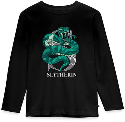 Harry Potter Slytherin Coat of Arms Monochrome Premium T-Shirt Kinderen