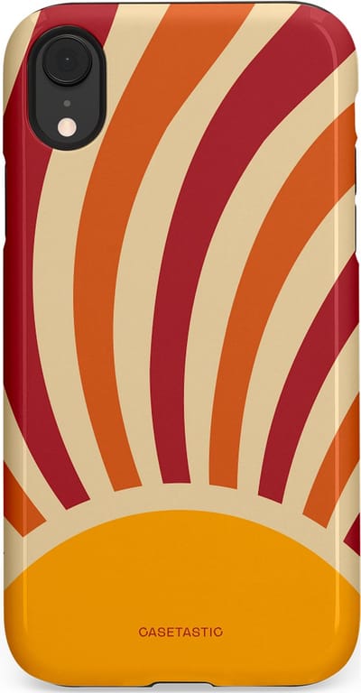 Casetastic Hoesje Geschikt voor Apple iPhone Xr - Stijlvolle Beschermende Duo-layer Case - Retro zomer