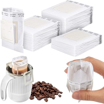 Vouwbare Koffiefilters voor Thuis, Camping en Kantoor - 120 Stuks voor Gemakkelijk Gebruik en Reizen