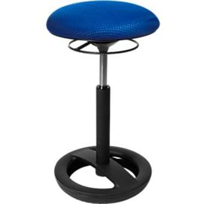 Stahulp Sitness HIGH BOB, ergonomische zitting, zithoogte 490 tot 700 mm, blauw, onderstel zwart gepoedercoat