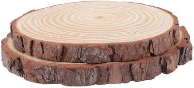 Tuin Stapstenen - Wandelpad Stenen - Buiten Decoratie - Weerbestendig Ontwerp - 23 cm Diameter - Houtkleur
