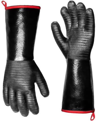 Hittebestendige BBQ Handschoenen van 35 cm voor Veilig Grillen en Koken met Comfortabele Grip