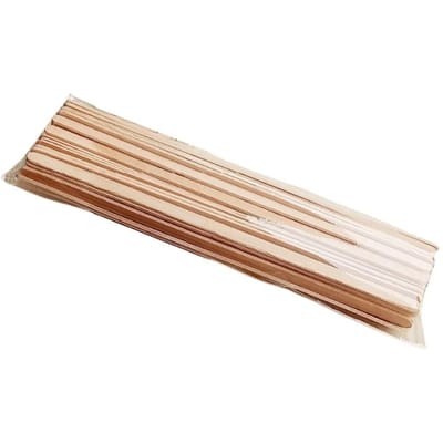 Bâton en bois pour l'artisanat, les glaces, les sucettes glacées et la fabrication de modèles, cheville à gâteau, bricolage, cheville durable, modèle de construction, outil de travail du bois beige