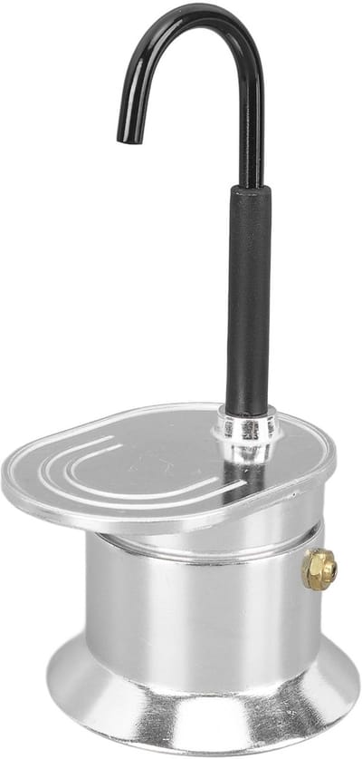 Dailygoods- Moka Pot Lichtgewicht - Draagbaar Koffiezetapparaat - Aluminiumlegering - Snelle Bereiding - 1 Kopje - Eenvoudig te Gebruiken - Koffiezetter