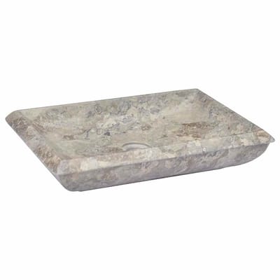 vidaXL - Gootsteen - 50x35x10 - cm - marmer - grijs