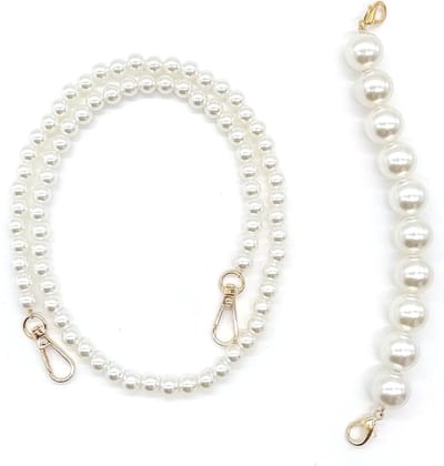 Elegante Schouderband met Parelhandvat voor Handtassen - Vervangende Ketting en Accessoire voor Dames, Perfect voor Mode en Stijl