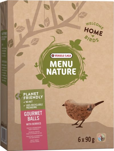 Versele-Laga Menu Nature Mezenbol Gourmet Bessen Zonder Net - Voer - 540 g 6 stuks