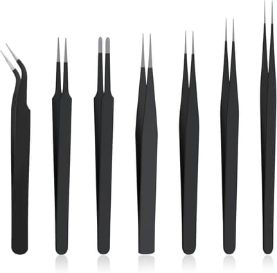 Precisie Pincet Set 5 Stuks - Roestvrij Staal voor Elektronica, Sieraden Maken en Manicure