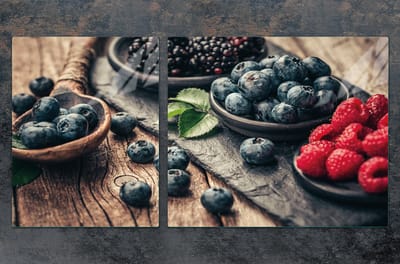 TMK ArtDeko Serie - Snijplank en Beschermplaat - 100x52 cm - Gehard Glas - Fruitmotief