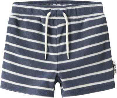NAME IT - NMMFINTI NREG TERRY SHORTS BOX - Jongens - Bermuda shorts - blauw - maat 92