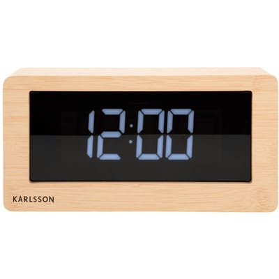 Karlsson Tafelklok Boxed - Licht Hout - 25x7x12,5cm - Scandinavisch,Modern