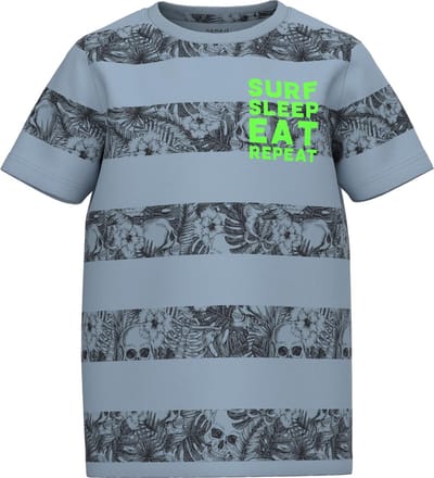 Name it t-shirt jongens - blauw - NKMzukas - maat 134/140