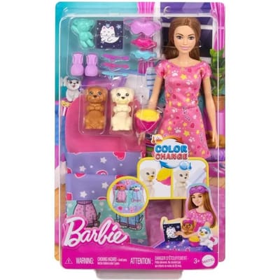 Barbie Slaapfeestje - Met puppys - Barbiepop