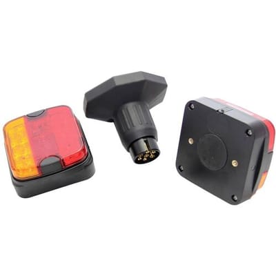 Berger & Schröter Aanhangerverlichtingsset 7-polig Remlicht, Achterlicht, Knipperlicht 12 V/DC Bluetooth-verbinding, Incl. magneethouder