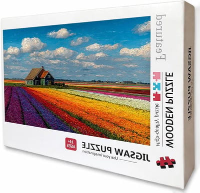 Houten Puzzel - Legpuzzel Volwassenen - Ontspannende Vrije Tijd - Achterkant met Letters - 156 x 105 cm - Gedetailleerd