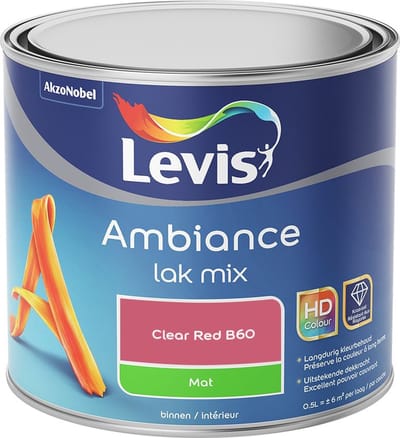 Levis - Ambiance Lak Mat Mix - Clear Red B60 - Mengverf - 0,5 L