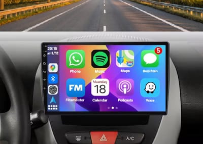 Autoradio 4/64GB met Carplay en Android auto | Geschikt voor Citroen C1 / Toyota Aygo / Peugeot 107 2005-2014 | Radio scherm met Navigatie | 2005 2006 2007 2008 2009 2010 2011 2012 2013 2014