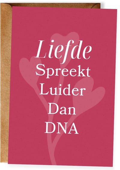 Liefde Spreekt Luider Dan DNA - Vaderdagkaart - Bonusvader kaart - Stiefvader kaart - Vaderdagcadeau - Wenskaart vader - Ansichtkaart (10x15 cm incl. envelop)