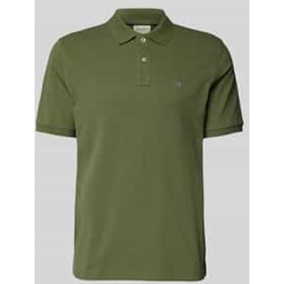 Slim Fit poloshirt met logo-stitching