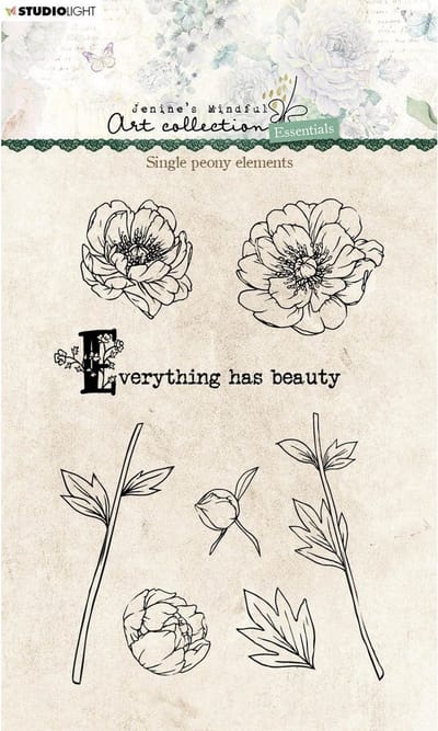 Studio Light Essentials Clear Stamp Single Peony Elements