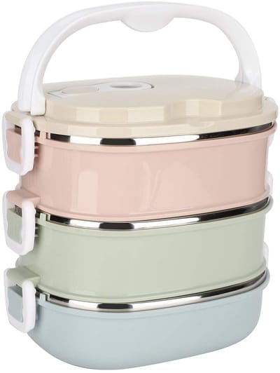 Dailygoods- Lunchbox Geïsoleerd - Roestvrijstalen Thermische Voedselcontainer - Lekvrij - Veiligheidsslot - Handig Handvat - Duurzaam Ontwerp