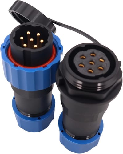 Aansluitstekker - Luchtvaartstekker Ronde Connector - Industriële Installaties - Waterdichte Schokverbinder - 7-polig - null