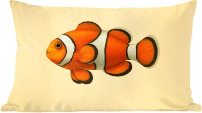 Sierkussens - Kussentjes Woonkamer - 60x40 cm - Vis - Oranje - Strepen
