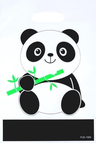 Dailygoods- Geschenkzakjes 30 Stuks - Herbruikbare Snoepzakjes - Multifunctionele Cadeautasjes - Panda-Thema - Feestverpakking - Afmetingen 25x16,5 cm - Cadeautas