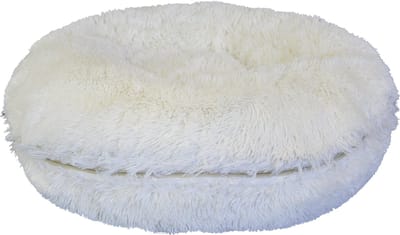 Jack And Vanilla Puff - Hond Kussens - Jv Puff Long Plush Wit-ø70cm - 2.19 - Long Plush Wit
