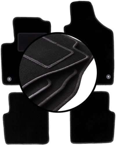 Complete set veloursmatten voor: Fiat 500 FL hatchback (2013-2019)