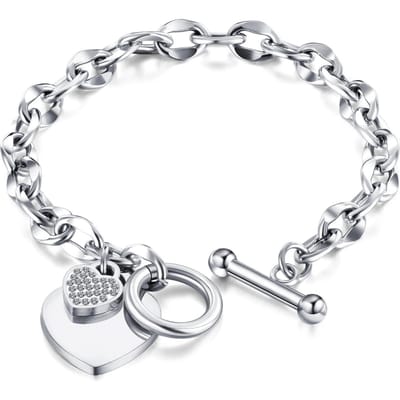 Liefde Sieraden Persoonlijkheid Veelzijdig Hand Sieraden Ot Gesp Populair Titanium Staal Armband Vrouwen white