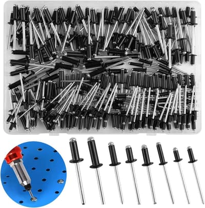 240 Stuks Grote Flens Blinde Popnagels, Aluminium Blinde Popnagels in 8 Maten voor Meubelmontage, Opslagdozen en Metaalbewerking