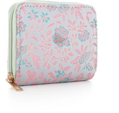 SF - Kleine portemonnee - 10 x 12 x 3 cm - Roze/blauw
