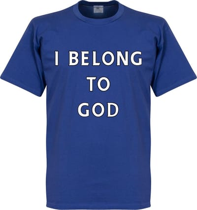 I Belong To God T-Shirt - Blauw - S