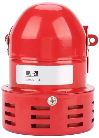 aladdien - 220 V Mini Alarm - 120DB Geluid - Veiligheid voor je eigendommen - Rode Sirene - Diefstalbeveiliging - Ideaal voor industrie - Geluid Zoeme