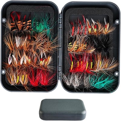 Vliegvissen Kunstaas - Hengelsport Lokaas - Vissen Op Forel - Magnetische Opbergdoos - 40 Stuks Set - Divers