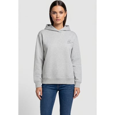 Karl Lagerfeld Autograph Sequins Hoodie Light Grey Melange Size: M | Hoodies Outlet | Dames | Grijs