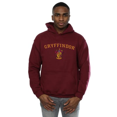 Harry Potter Heren Gryffindor Crest Hoodie (Bourgondië)