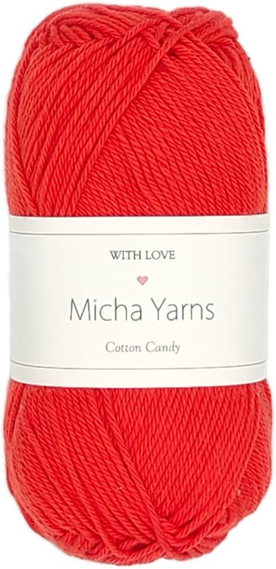 Micha Yarns - 100% katoen haakgaren - 5 bollen haakkatoen - 5 x 50gram - 170meter per bol - Rood (007)