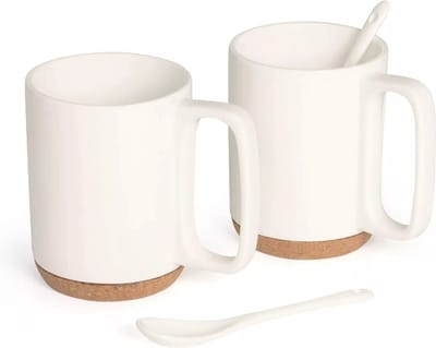 Milky - set Koffie mokken - Italiaans porselein - wit