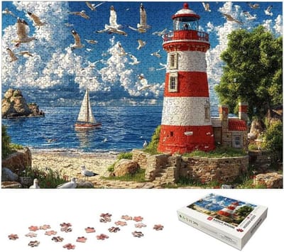 Houten Puzzel - Landschap Legpuzzel - Ontspanning Thuis - Brieven op Achterkant - 122x80 cm - Meerkleurig
