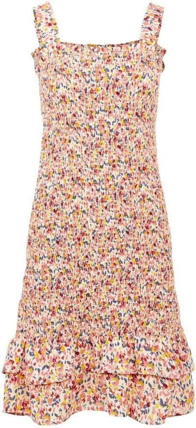 Dames Smock Strap Dress - Zomerjurk met Ruches