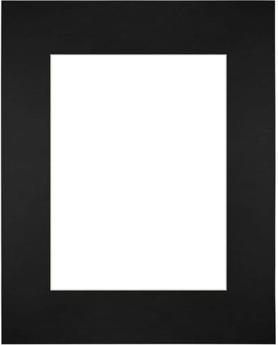 Passe-Partout Fotomaat 18x24 cm - Lijstmaat 28x35 cm - Zwart - Museumkarton - Fotolijst niet inbegrepen