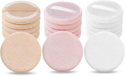 Ronde Poeder Pads Set van 15 Herbruikbare Make-up Sponsjes voor Foundation en Blush Applicatie