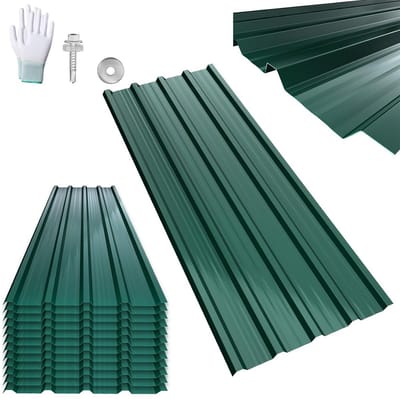 Dakbedekking Trapeziumplaten Groen - Gegalvaniseerd Golfplaat voor Schuur of Carport