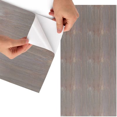 Tulup Meubelfolie - Houtstructuur Meubel Wrap Folie - 65x130 cm - Grijs Meubelfolie - Meubel Wrap Folie - Modern Meubelfolie - Plakfolie Meubels - Keuken decoratie - Texturen