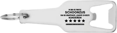Akyol - ik ben de trotse schoonzus van de grappigste en leukste en beste kinderen flesopener - Zus - familie - cadeau trots - 105 x 25mm