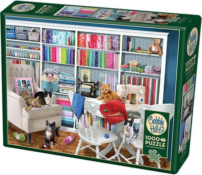 Legpuzzel Naaikamer - Puzzel 1000 stukjes - Ontspanning thuis - Willekeurig gesneden stukken - 676 x 676 cm - Kleurrijk